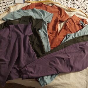 Lot Of 4 Sets Mandala Scrubs- Purple, Blue, Green, Orange